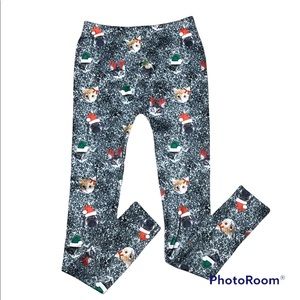 Christmas Holiday kittens and puppies leggings